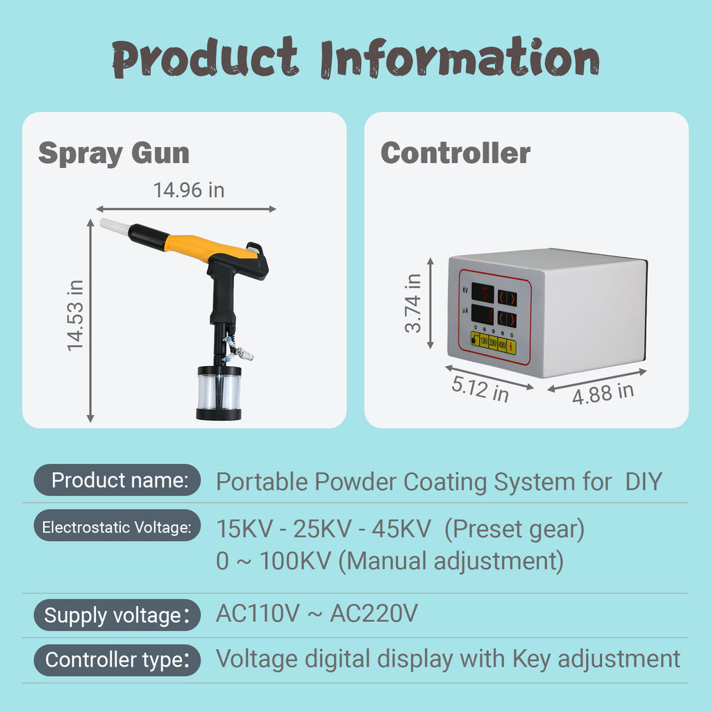 PCA-305 Portable Powder Coating Gun