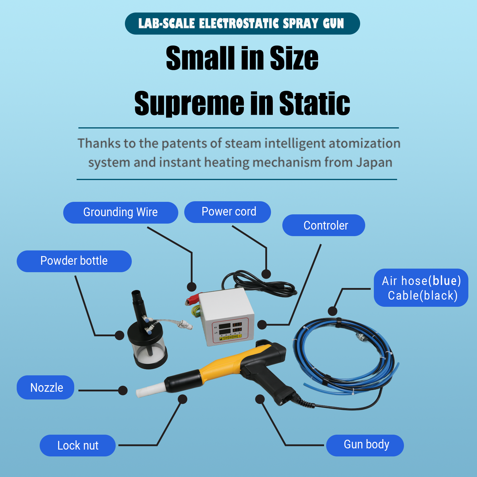 PCA-305 Portable Powder Coating Gun
